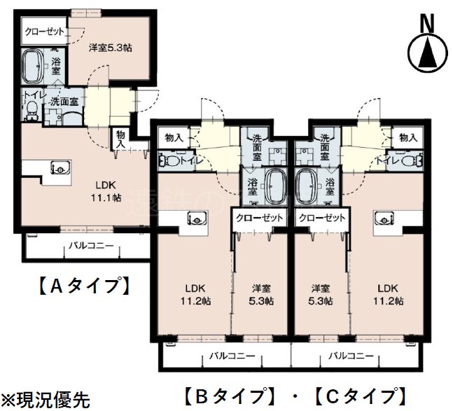 クレール半田山 1B号室 間取り