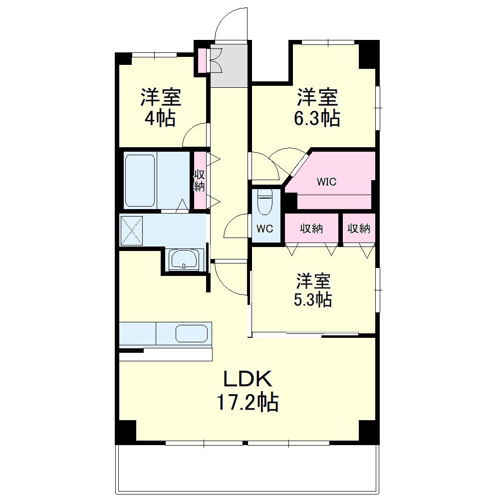 クラウドクレスト栄町 803号室 間取り