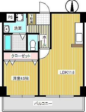 ウイングコート六軒 間取り図