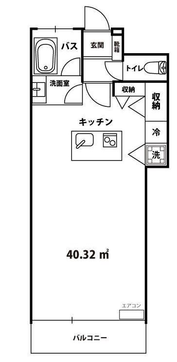 TERZO 206号室 間取り