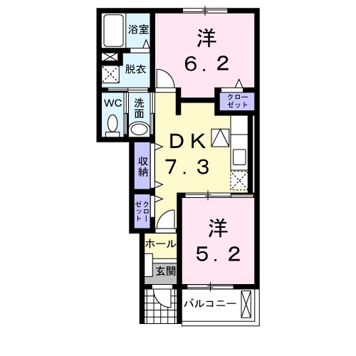 Ｋ　エレガンスＡ 間取り図