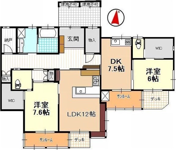 蜆塚1丁目9-10貸家(A) 間取り図