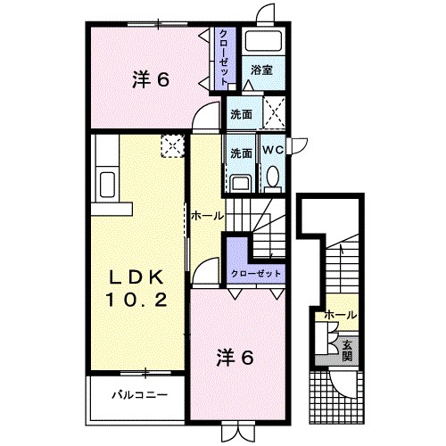 グレース 201号室 間取り