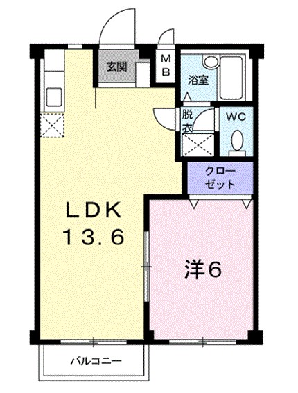 コーポウエストⅠ 間取り図