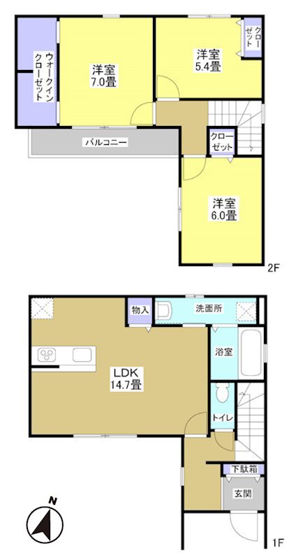 ブリアシエル新居ⅢＦ棟 間取り図