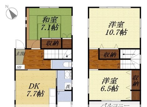 寺島戸建 間取り図