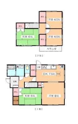 見付小栗様貸家 間取り図