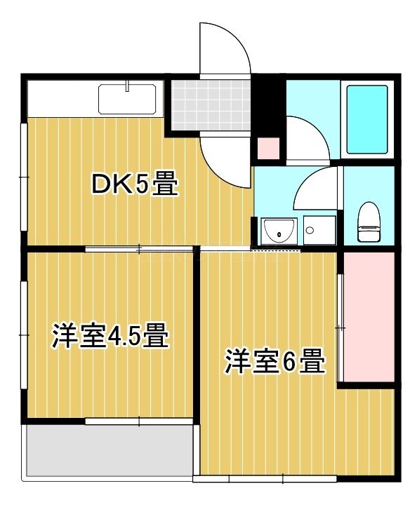 野中第2マンション 204号室 間取り