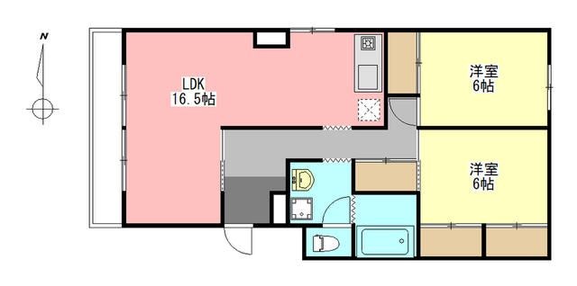 南平台マンション 間取り図