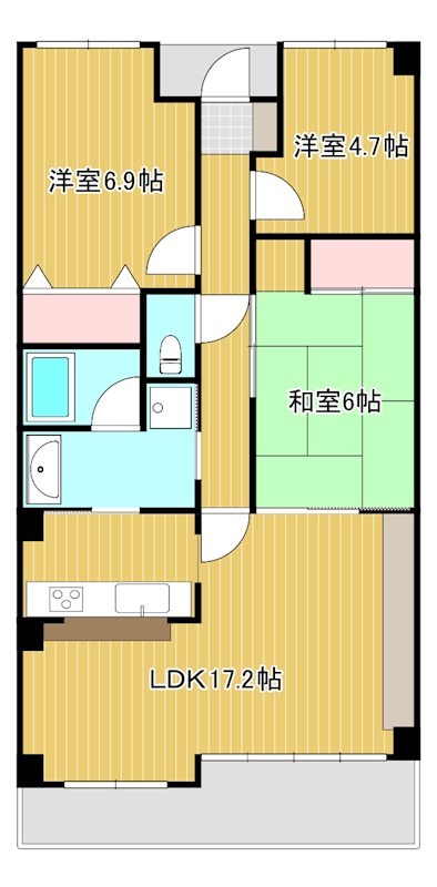 ディアレストいなんば 303号室 間取り