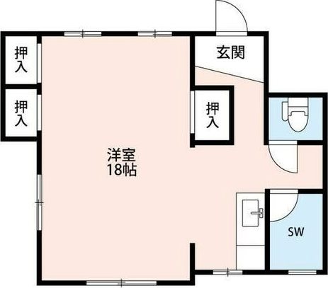 Vintage Base 1B号室 間取り