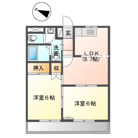 メゾンコンフォール 間取り図