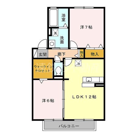 ローズコート 和田　Ａ 間取り図