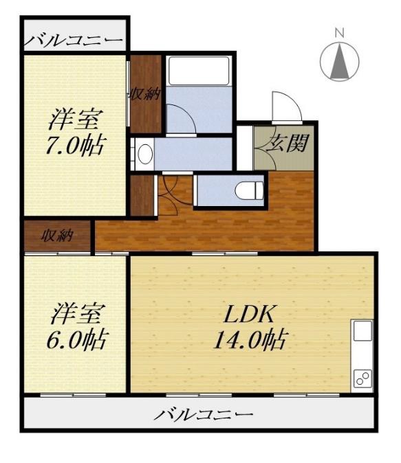 グランドハイツⅠ 間取り図