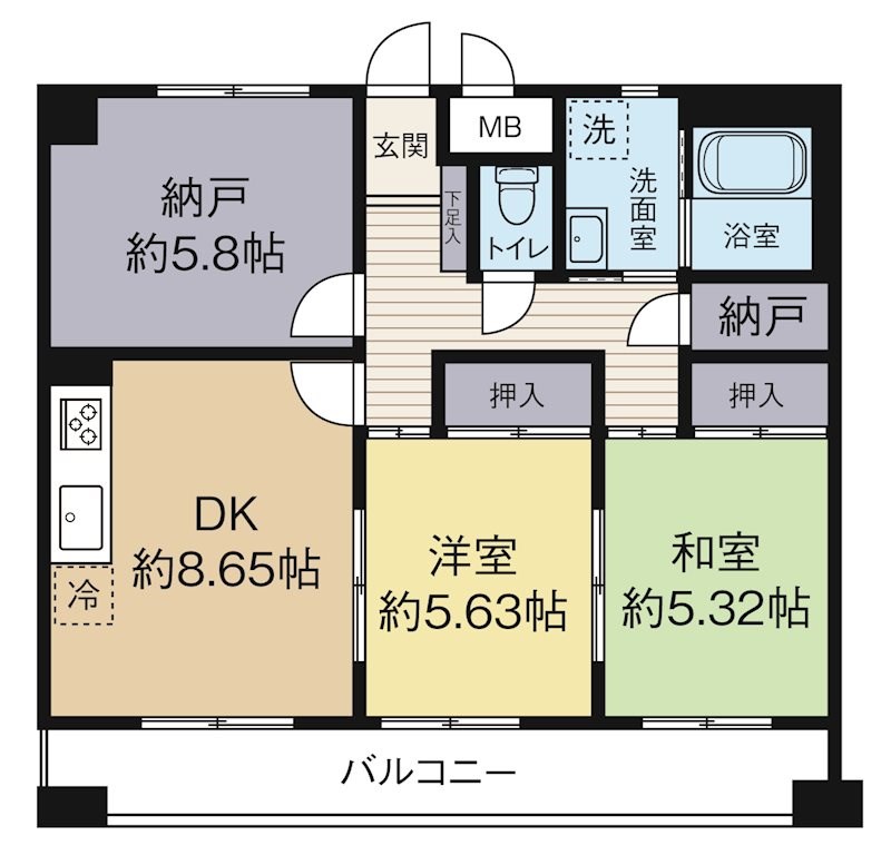 クレール野口 403号室 間取り