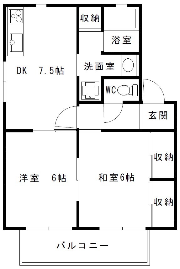 臨江ハイツⅢ 間取り図