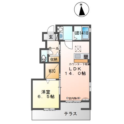 エルバージュ若林 間取り図