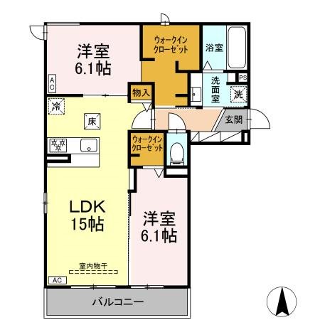 仮）D-ROOM上島五丁目 103号室 間取り