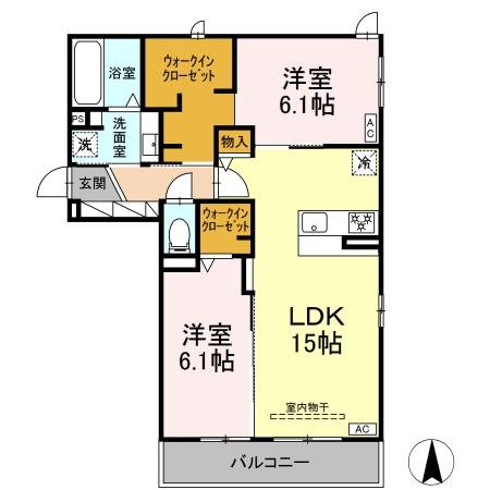 仮）D-ROOM上島五丁目 間取り図