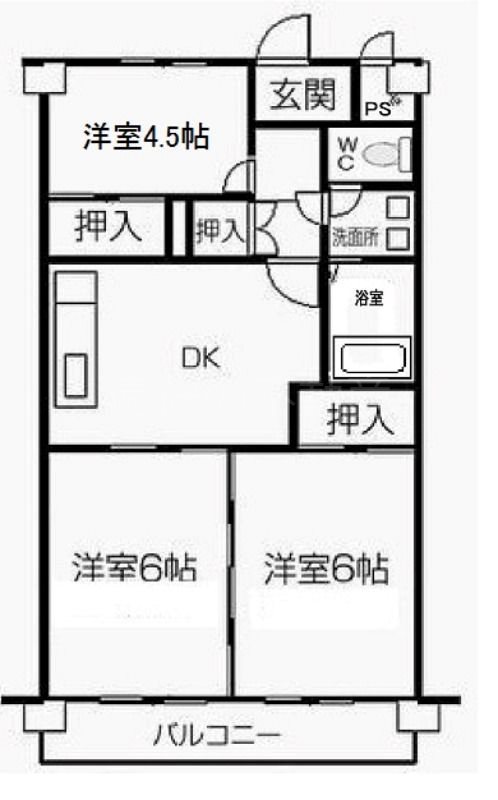 菊川サンハイツ 305号室 間取り