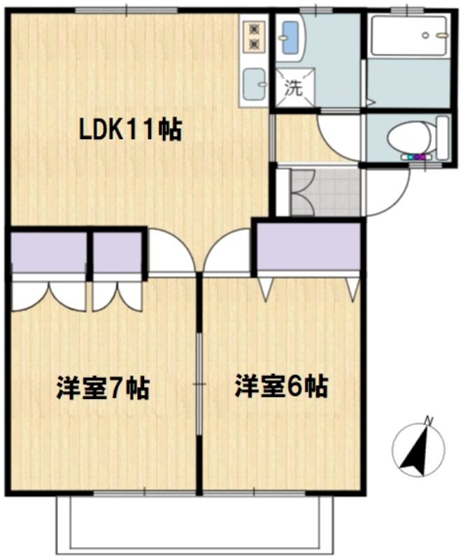 ヒルズガーデンB 間取り図