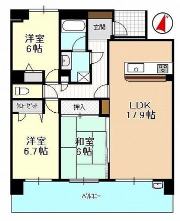 ディーグランセ広沢(504) 間取り図