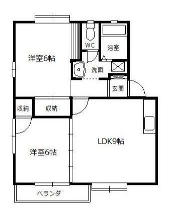 エスぺランス広沢A  間取り図