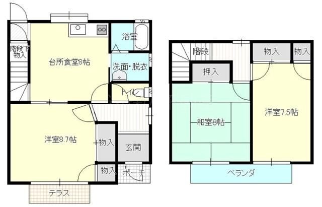 上島3丁目貸家 間取り図