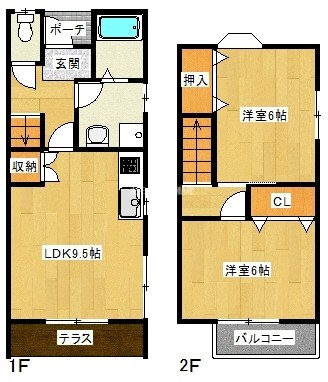 テラスハウス金原Ｃ 間取り図