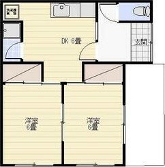 高丘西貸家南 間取り図