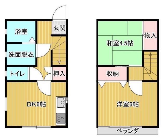 富塚町１２３４‐7貸家 間取り図