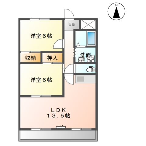 コーポラスＭＡＲＣＨ 間取り図