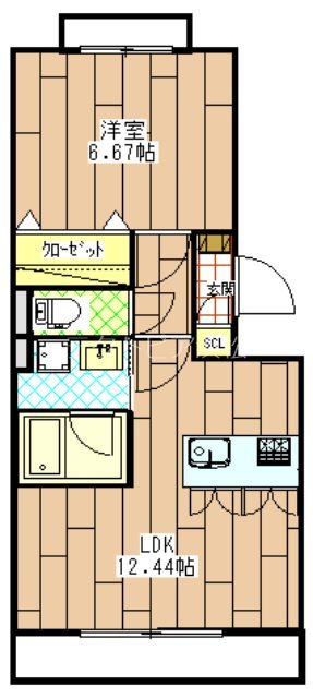 コンフォールメゾン西浅田 102号室 間取り