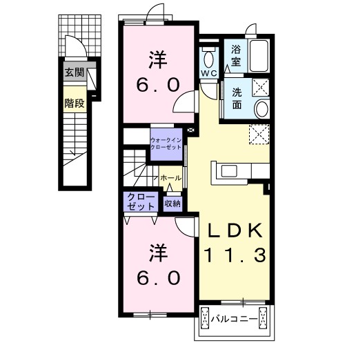 サニーガーデン　Ｂ 間取り図