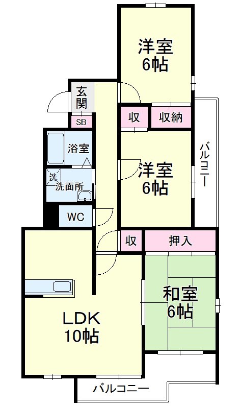 バウムコートＤ棟 間取り図