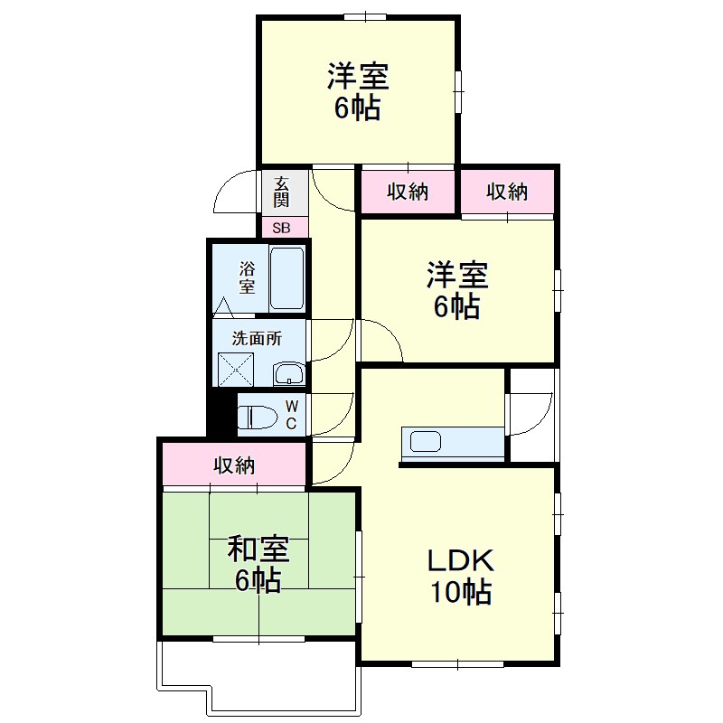 バウムコートＣ棟 間取り図