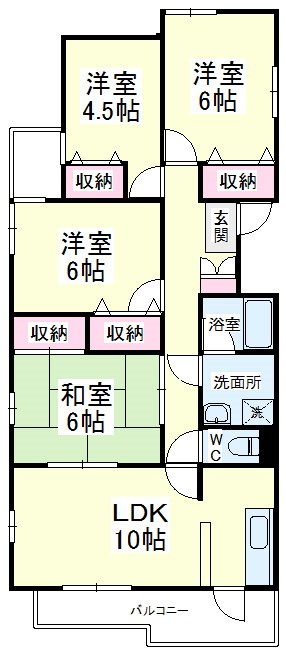 バウムコートＡ棟 間取り図