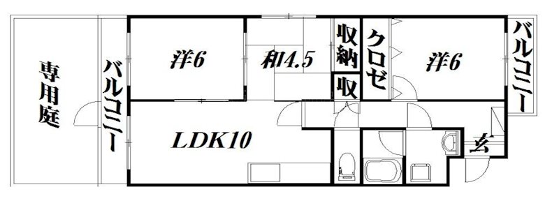 グリーンフラッツ子安 101号室 間取り