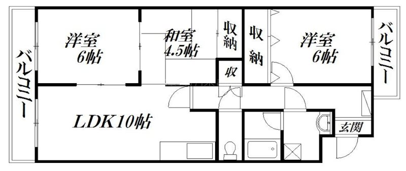 グリーンフラッツ子安 203号室 間取り