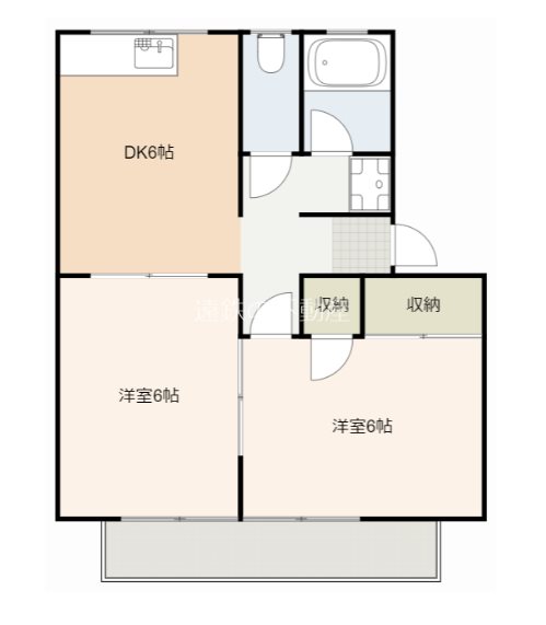 コーポ神谷Ⅰ 間取り図