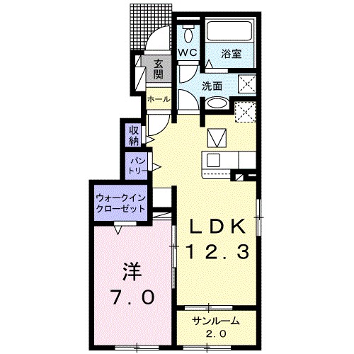 メゾン　シュシュＢ 間取り図