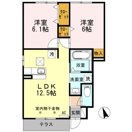 棒屋第3半田ハイツ 間取り図
