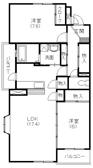 コモドシャトー 間取り図