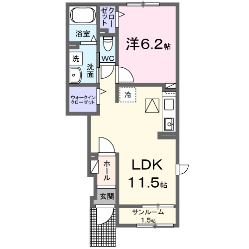 ガーネット 間取り図