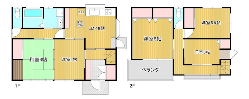 米津町戸建て 間取り図