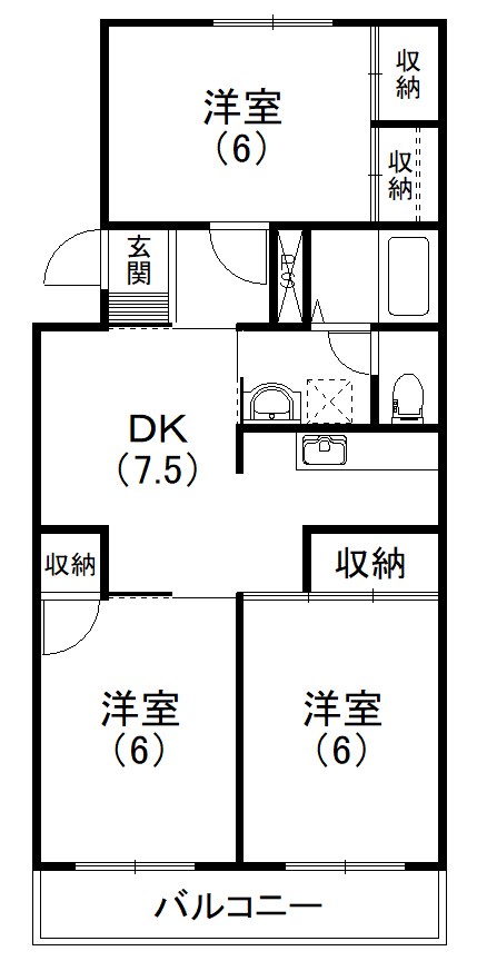 アヴェニュー元浜 503号室 間取り