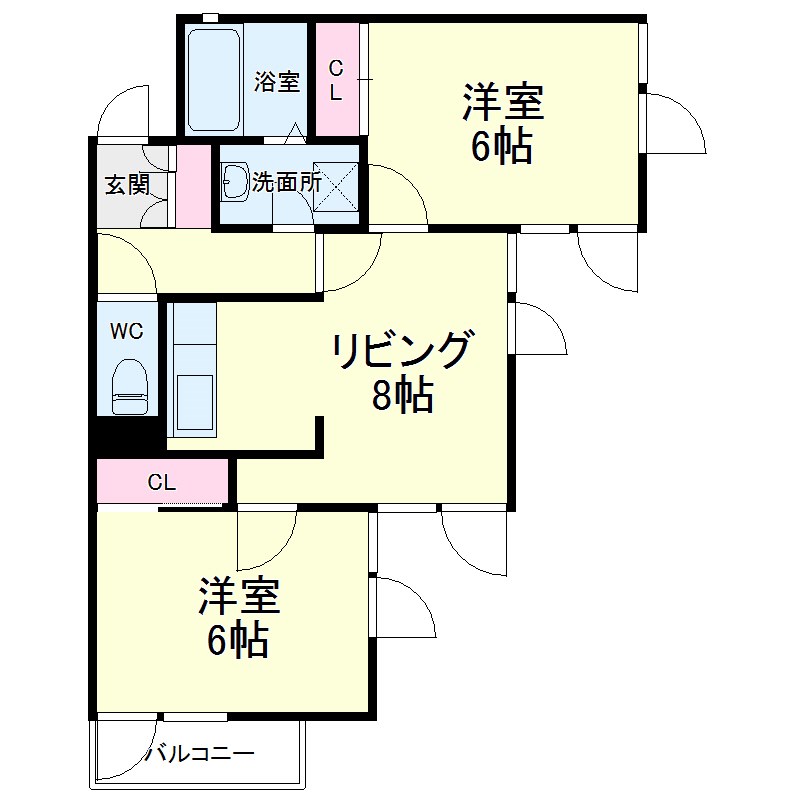 上島コモンコートＤ棟 間取り図