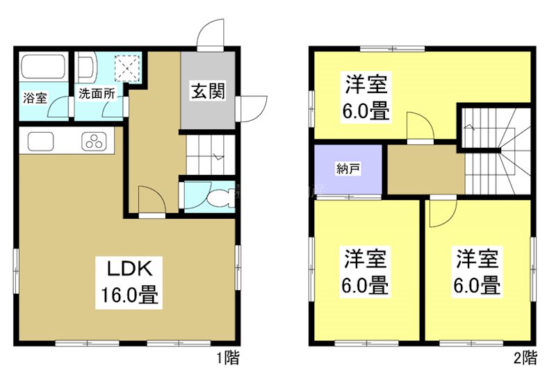 レンタルハウス若林（2号棟） 間取り図