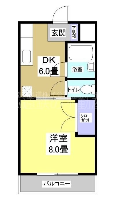 シンフォニー  206号室 間取り