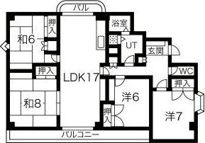 スカイラーク・オクダⅢ 間取り図